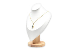 Collier Pendentif en or blanc, or jaune, topaze et diamant - Castafiore