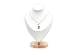 Collier Pendentif en or blanc, or jaune, topaze et diamant - Castafiore