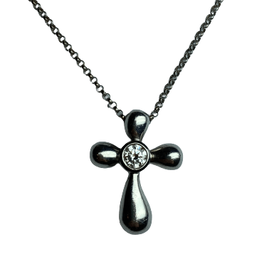 Collier Pendentif en or blanc, palladium et diamant - Castafiore
