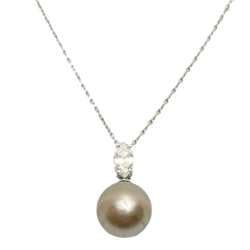 Collier Pendentif en or blanc, perle et diamant - Castafiore