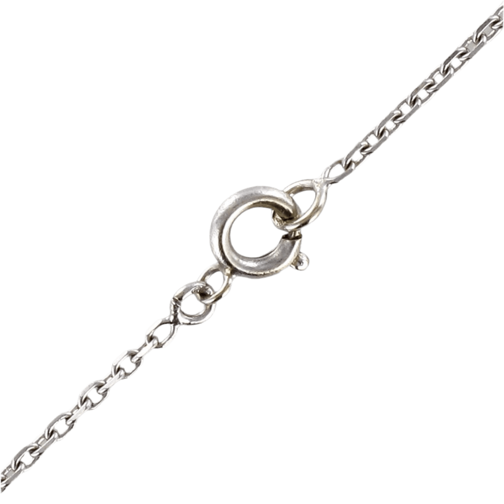 Collier Pendentif en or blanc, pierre de lune, saphirs et diamants - Castafiore