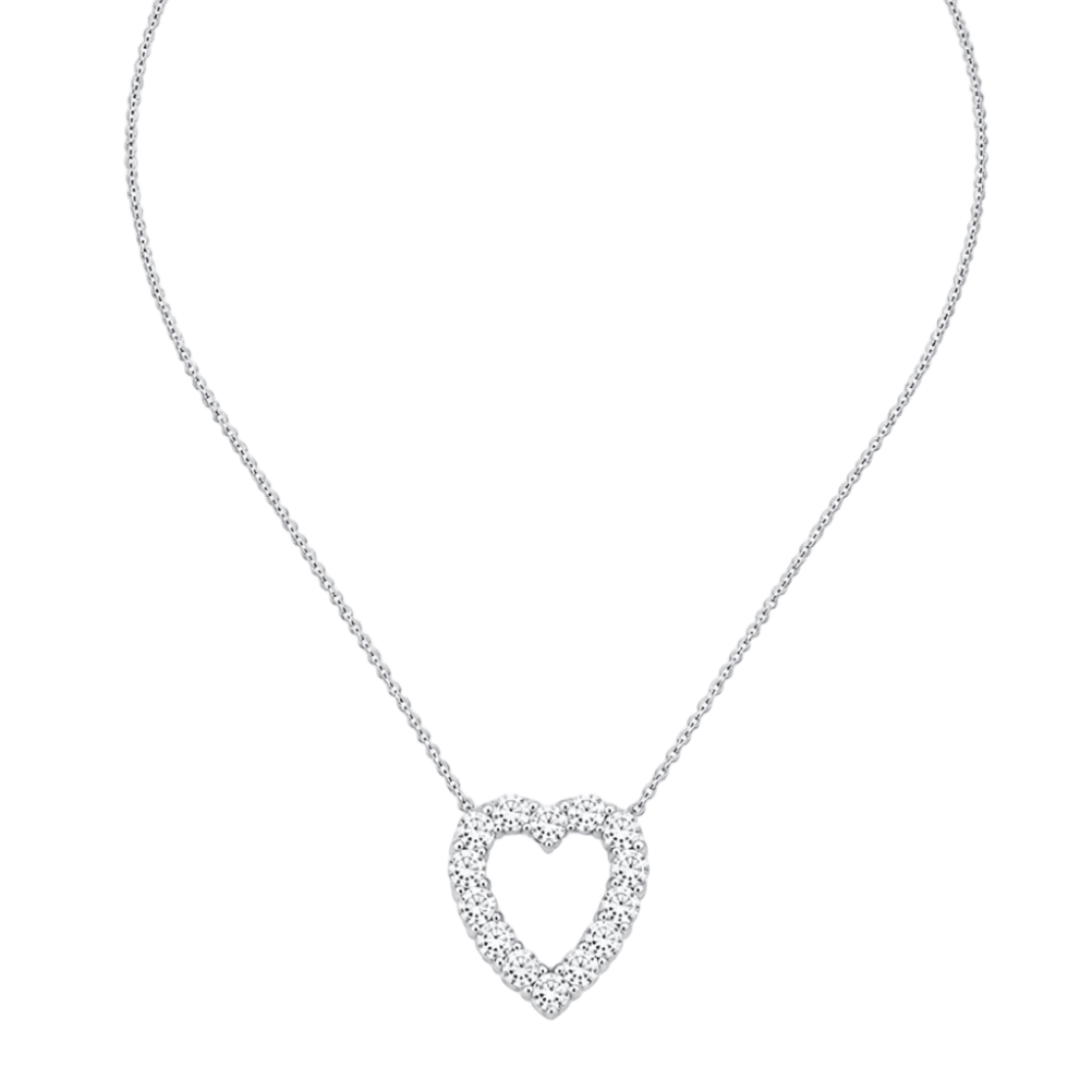 Collier Pendentif en or blanc, platine et diamants - Castafiore
