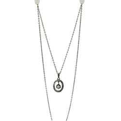 Collier Pendentif en or blanc, platine et diamants - Castafiore