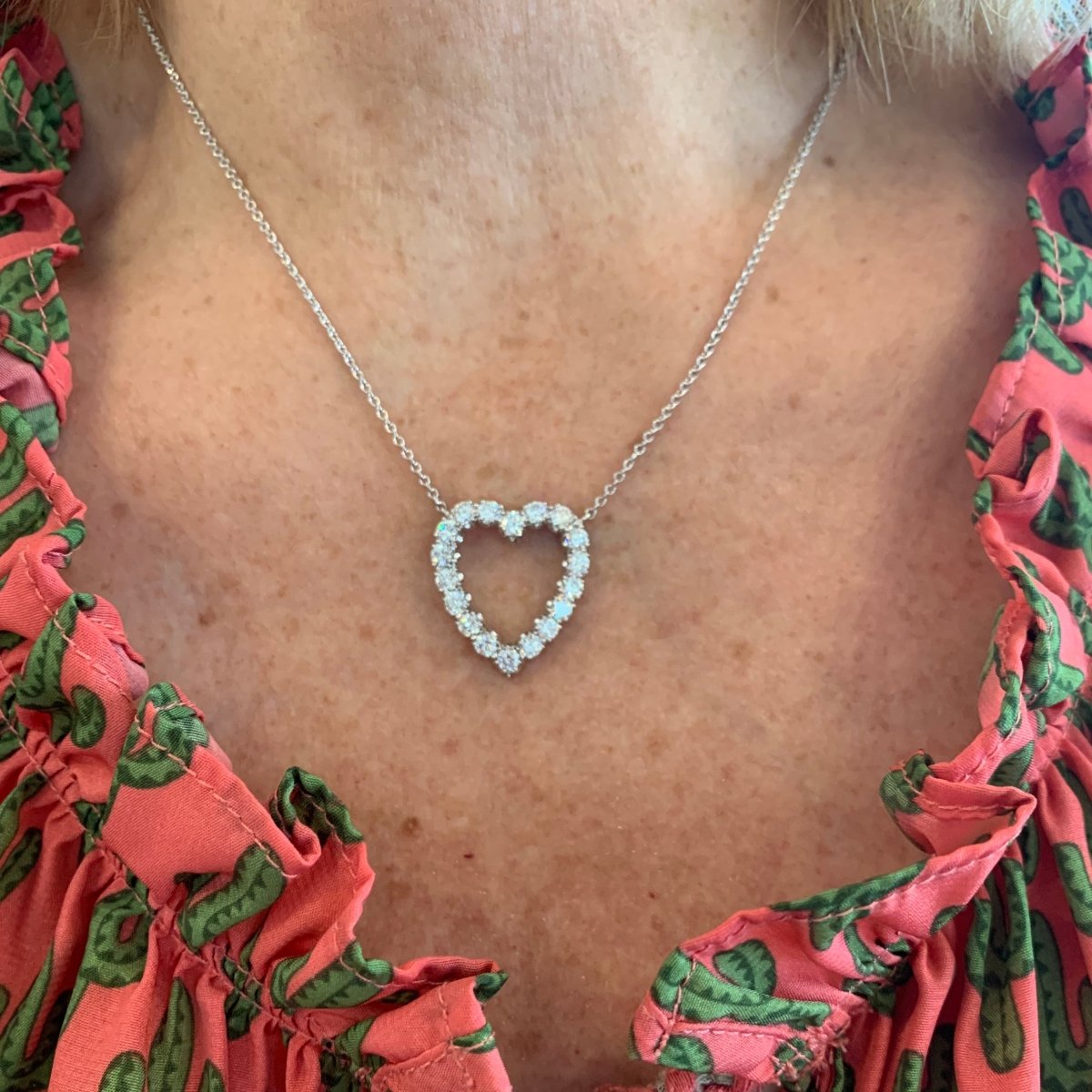 Collier Pendentif en or blanc, platine et diamants - Castafiore