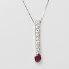 Collier Pendentif en or blanc, rubis et diamants - Castafiore