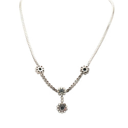 Collier Pendentif en or blanc, saphirs et diamants - Castafiore