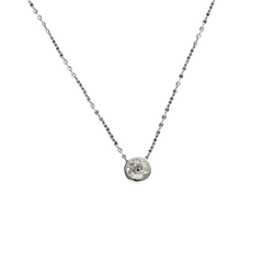 Collier pendentif en or gris et diamant - Castafiore