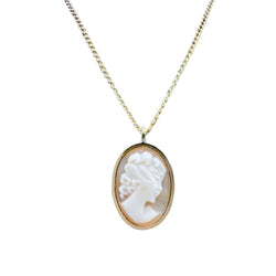 Collier Pendentif en or jaune, camée et agate - Castafiore
