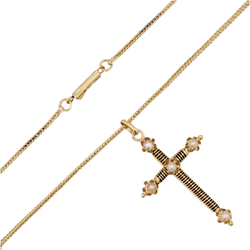 Collier Pendentif en or jaune, émail et perles - Castafiore