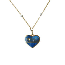 Collier Pendentif en or jaune, émail, perles et diamants - Castafiore