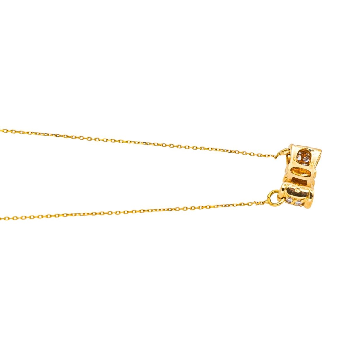 Necklace Emerald yellow gold 