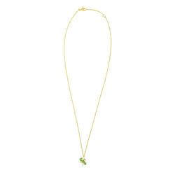 Collier Pendentif en or jaune, émeraudes et diamants - Castafiore
