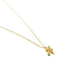 Collier Pendentif en or jaune, émeraudes et diamants - Castafiore