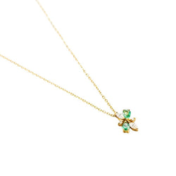 Collier Pendentif en or jaune, émeraudes et diamants - Castafiore