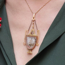 Collier Pendentif en or jaune et argent - Castafiore