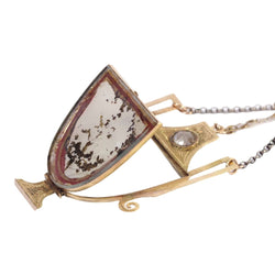 Collier Pendentif en or jaune et argent - Castafiore