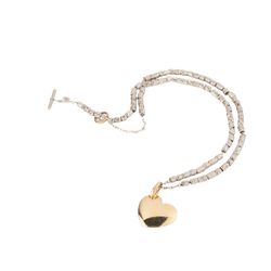 Collier Pendentif en or jaune et argent - Castafiore