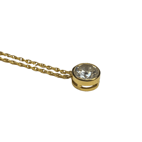 Collier Pendentif en or jaune et diamant - Castafiore