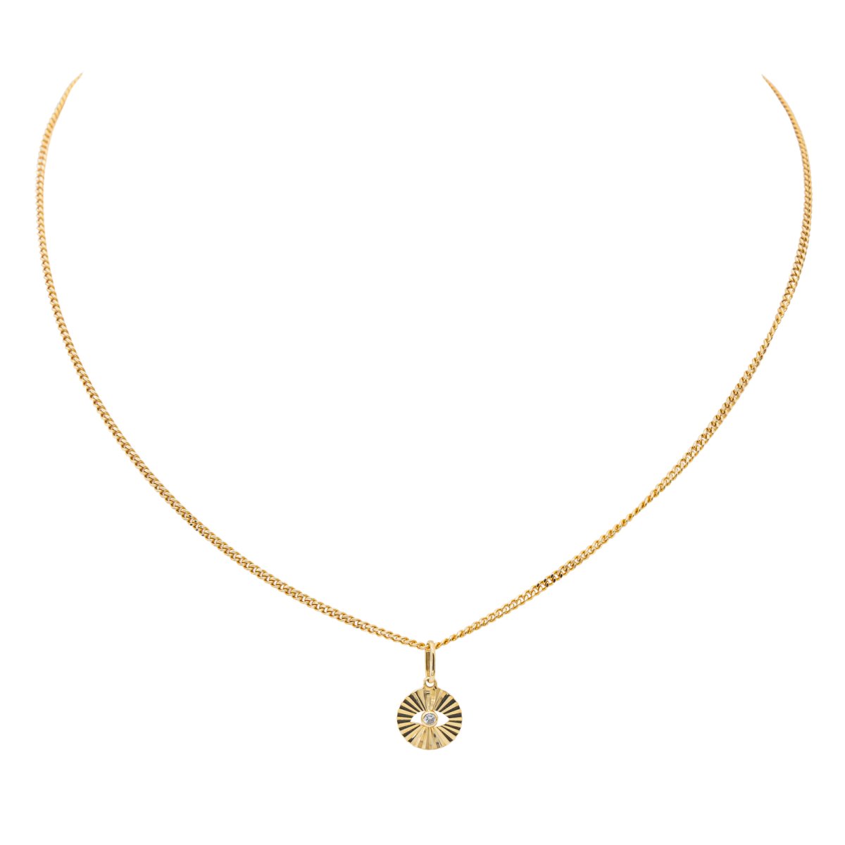 Collier pendentif en or jaune et diamant - Castafiore