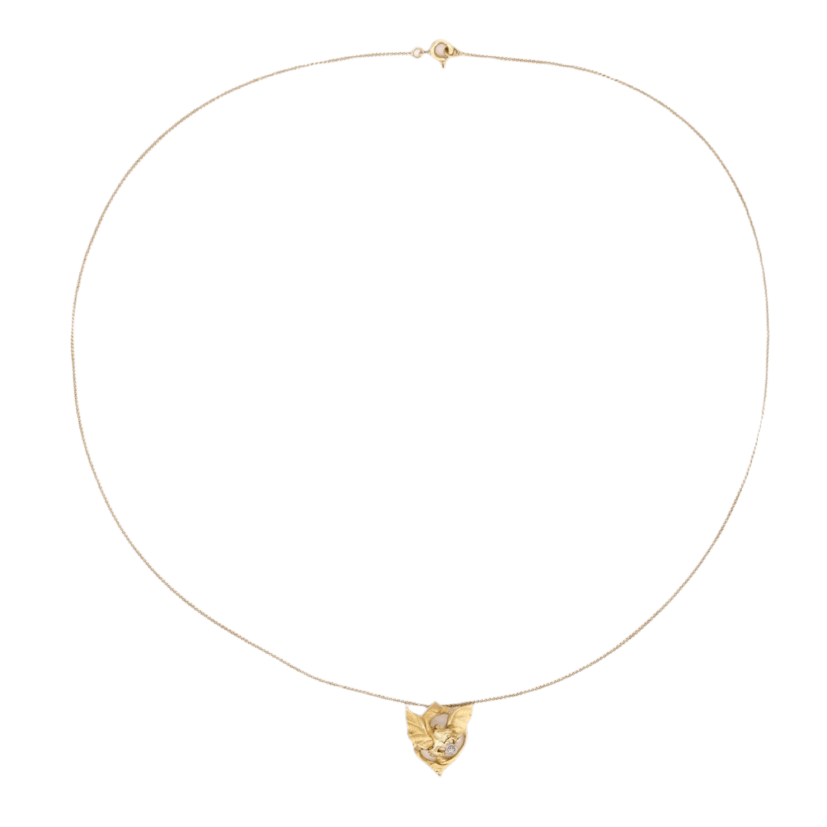 Collier Pendentif en or jaune et diamant - Castafiore