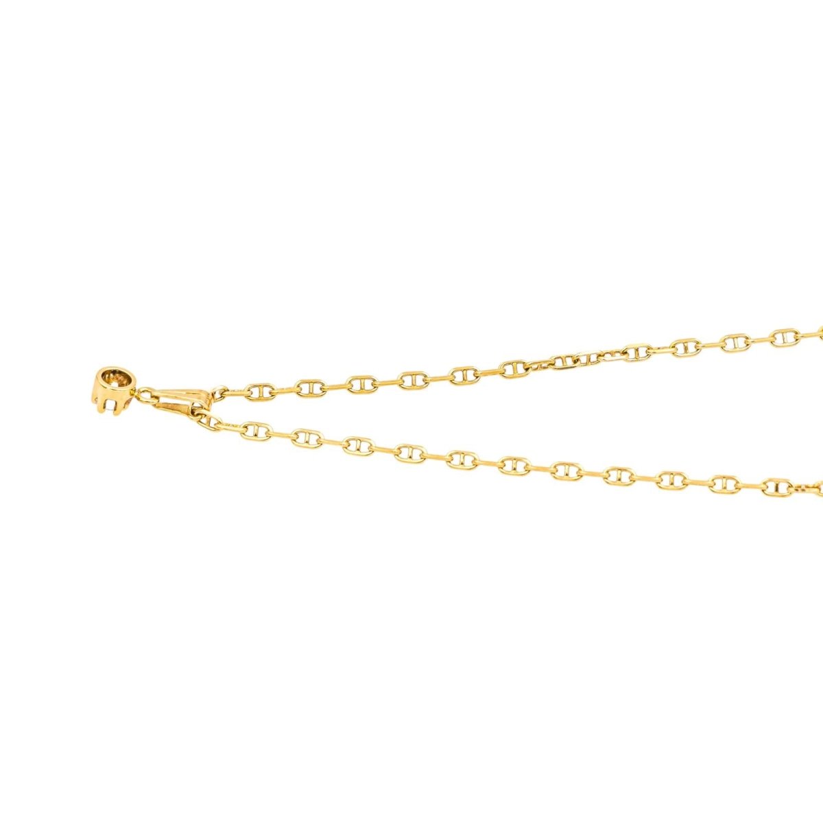 Necklace Navy mesh Yellow gold diamond
