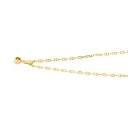 Necklace Navy mesh Yellow gold diamond