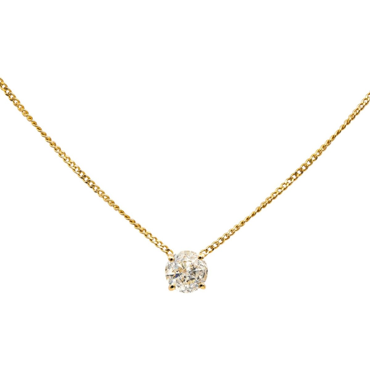 Collier Pendentif en or jaune et diamant - Castafiore