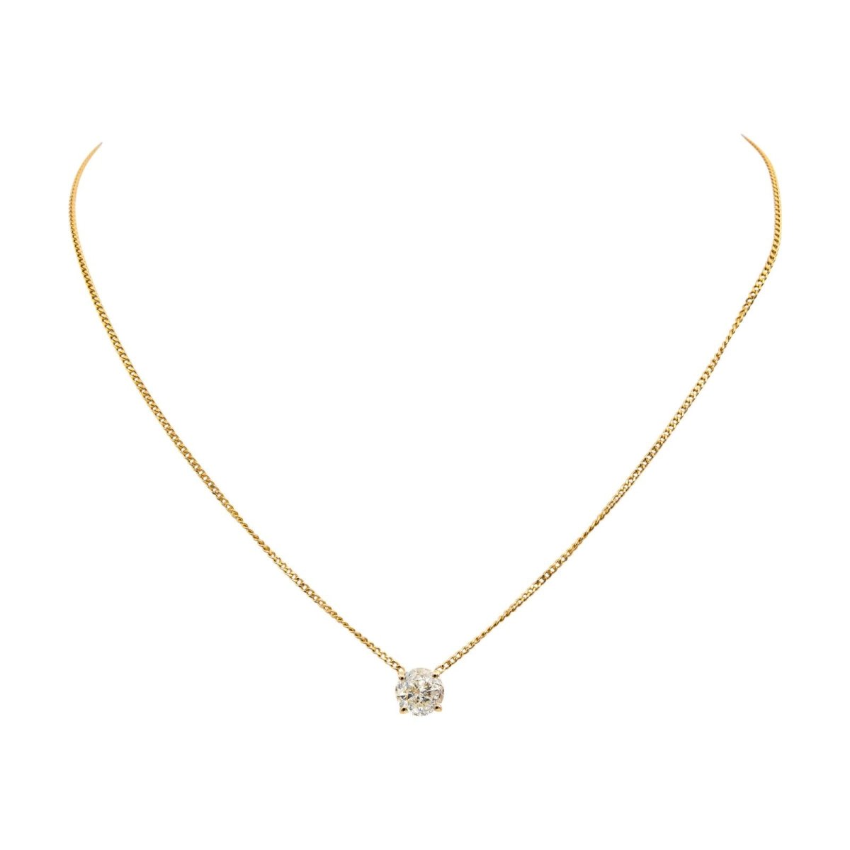 Collier Pendentif en or jaune et diamant - Castafiore