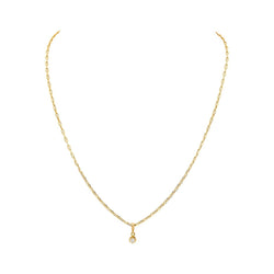 Necklace Navy mesh Yellow gold diamond