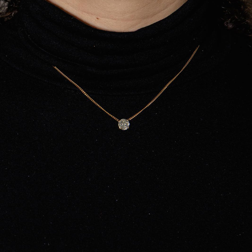 Collier Pendentif en or jaune et diamant - Castafiore