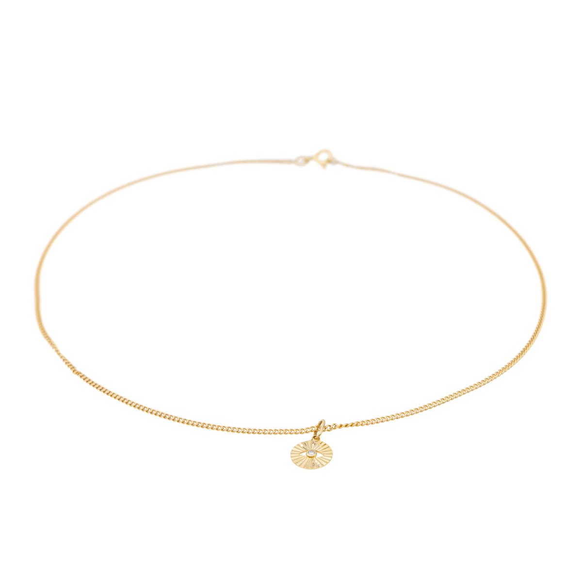 Collier pendentif en or jaune et diamant - Castafiore