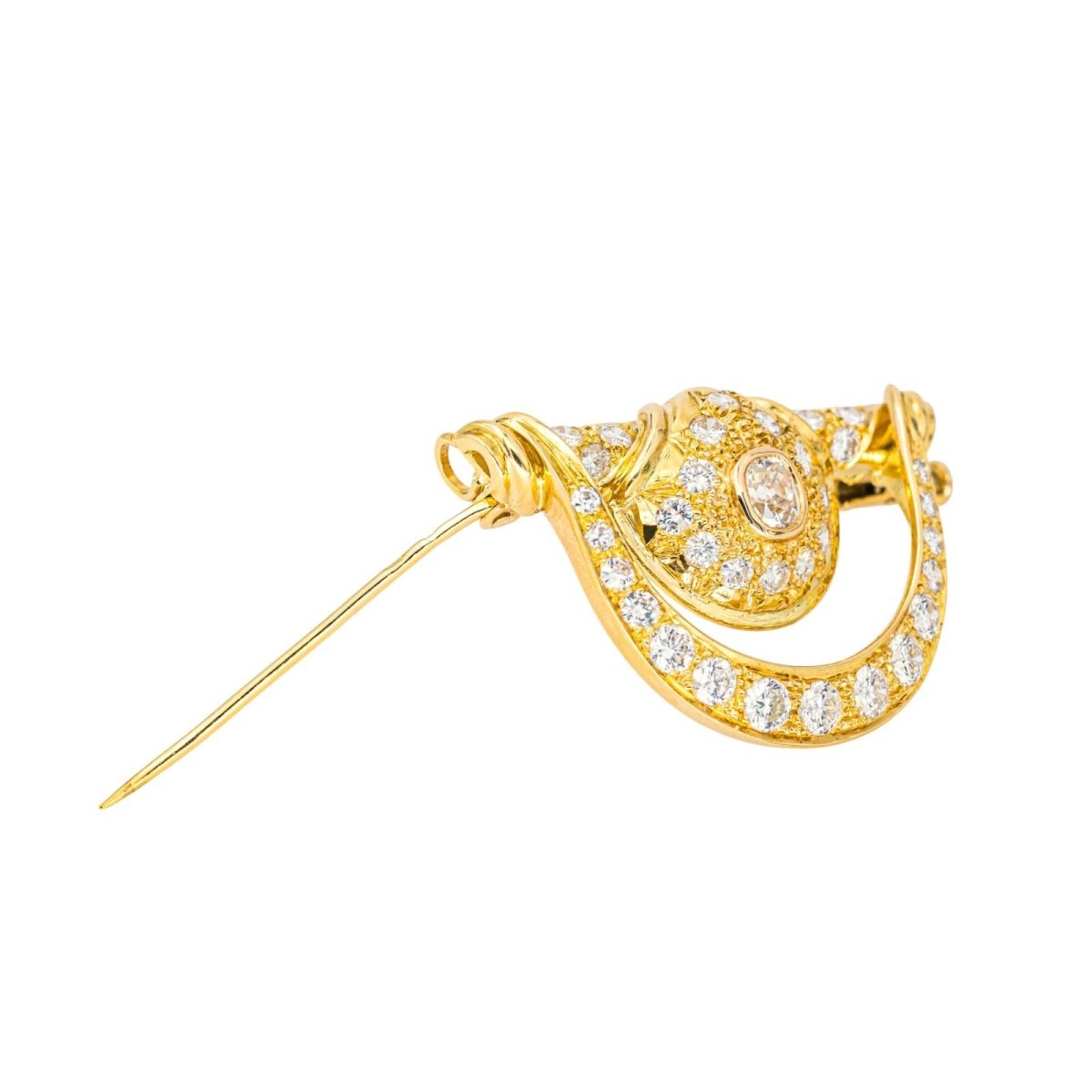 Collier Pendentif en or jaune et diamants - Castafiore