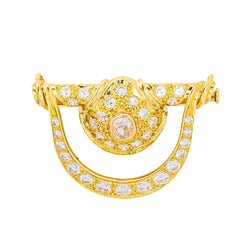 Collier Pendentif en or jaune et diamants - Castafiore