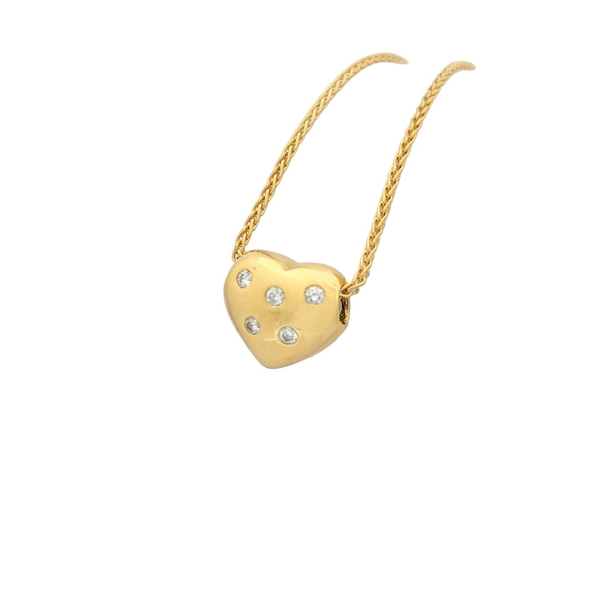 Collier Pendentif en or jaune et diamants - Castafiore