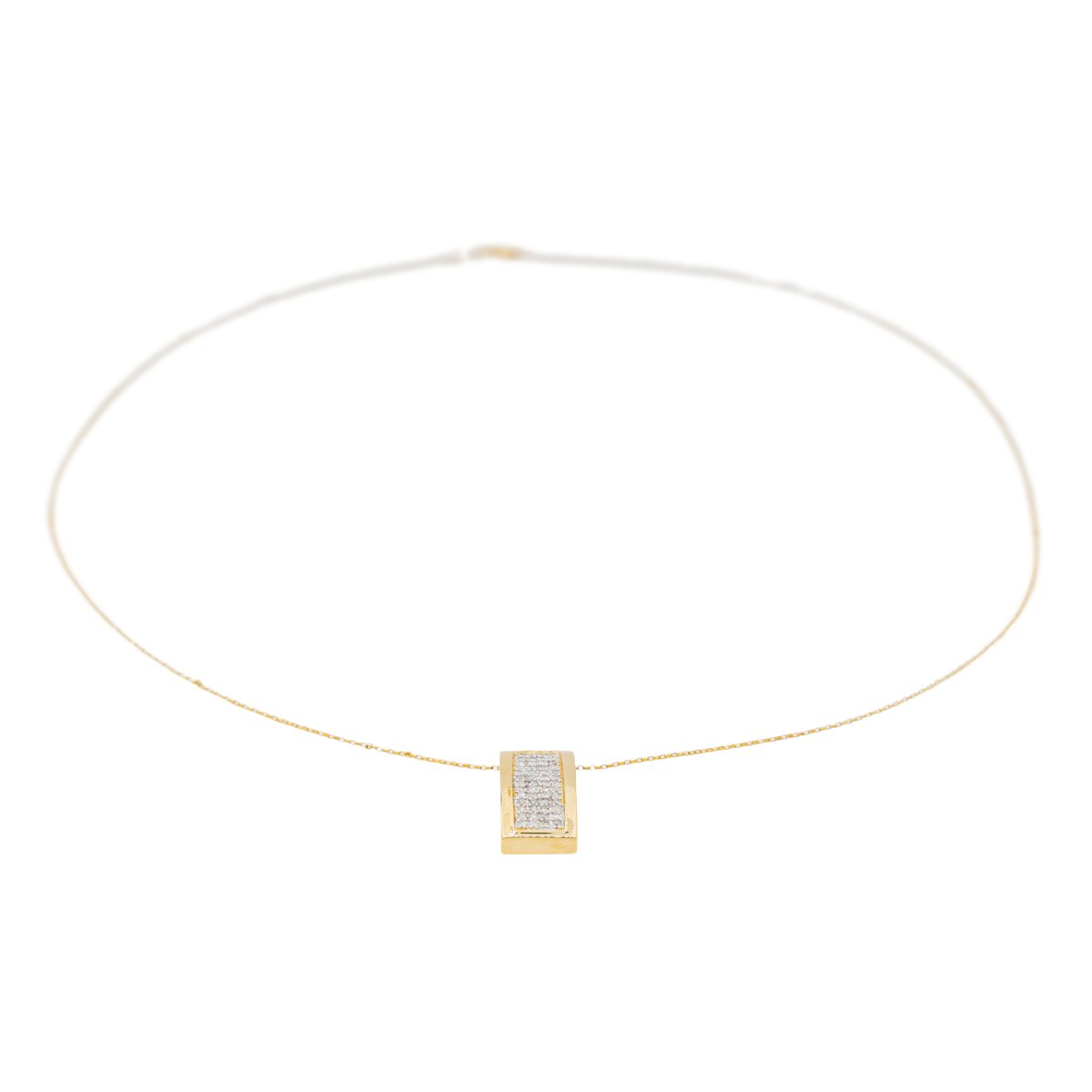 Collier pendentif en or jaune et diamants - Castafiore