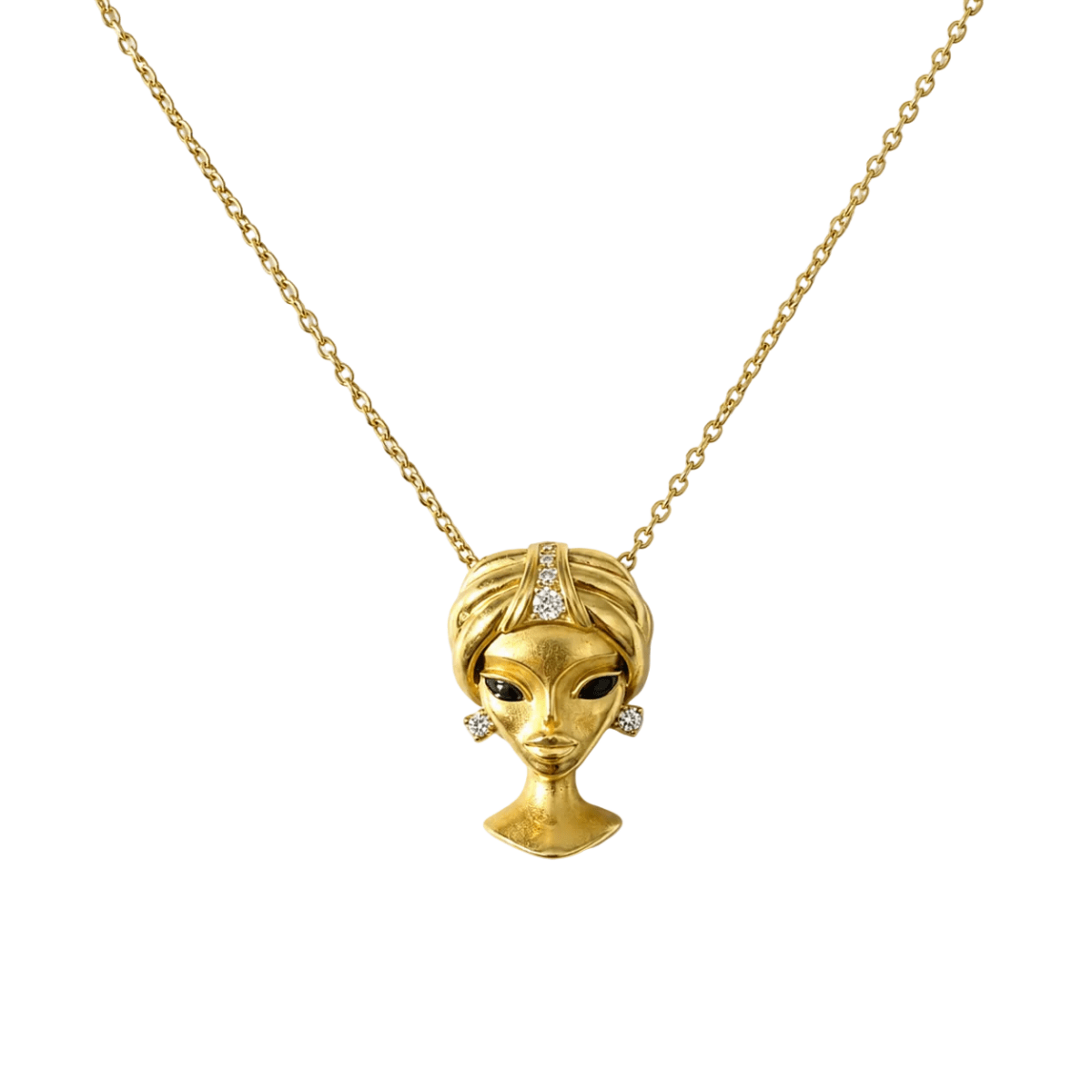 Collier Pendentif en or jaune et diamants - Castafiore