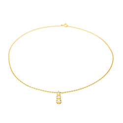 Collier Pendentif en or jaune et diamants - Castafiore