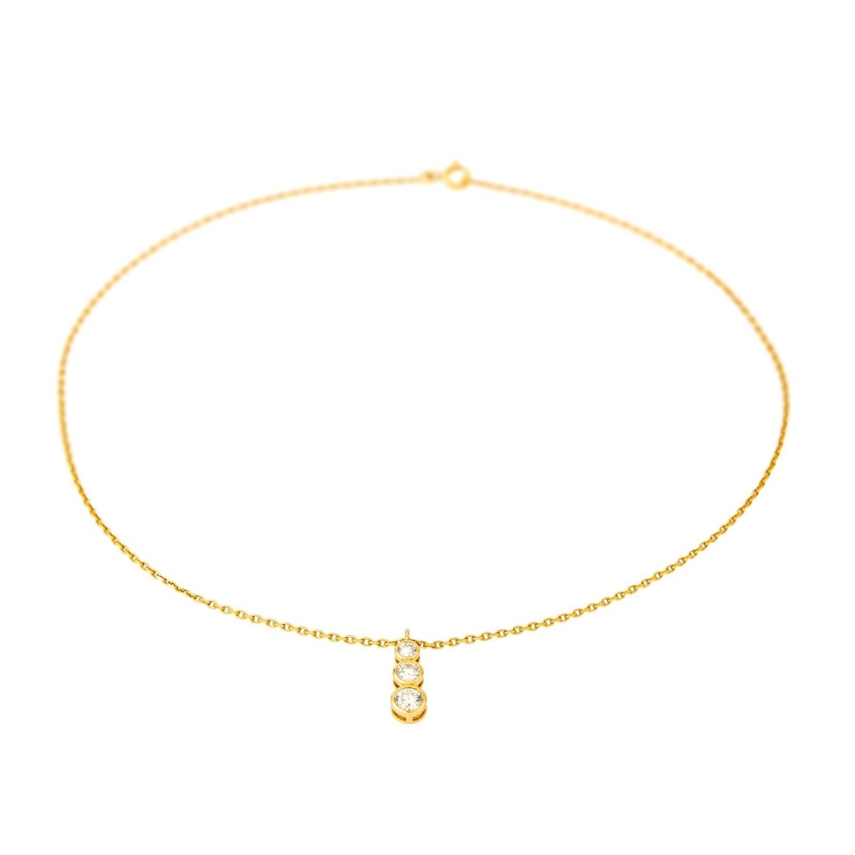 Collier Pendentif en or jaune et diamants - Castafiore