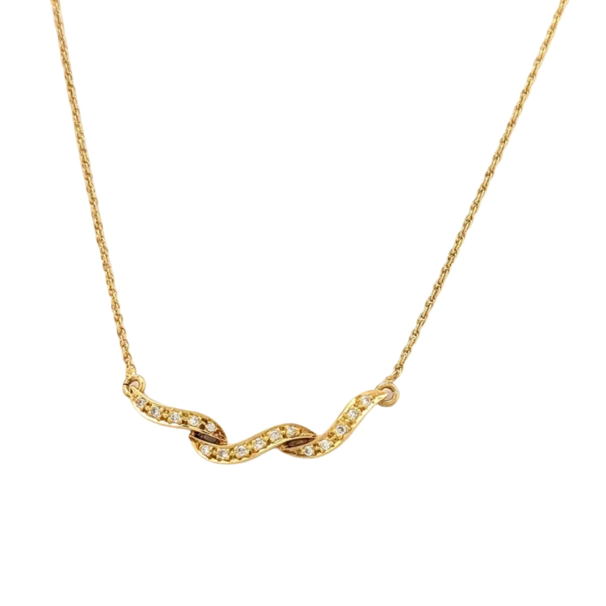 Collier Pendentif en or jaune et diamants - Castafiore