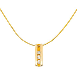 Collier Pendentif en or jaune et diamants - Castafiore