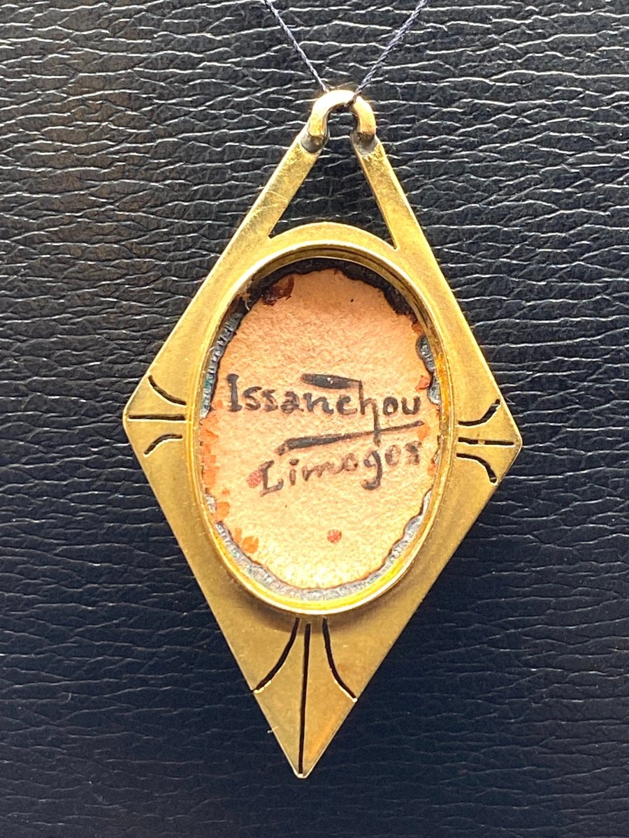 Collier Pendentif en or jaune et émail - Castafiore
