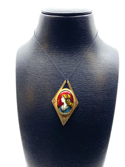 Collier Pendentif en or jaune et émail - Castafiore