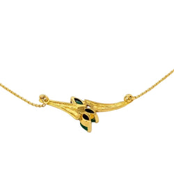 Collier Pendentif en or jaune et émeraudes - Castafiore