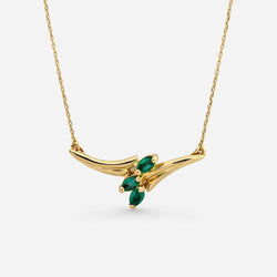 Collier Pendentif en or jaune et émeraudes - Castafiore