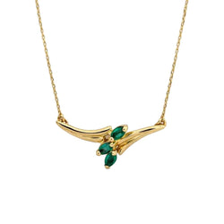 Collier Pendentif en or jaune et émeraudes - Castafiore