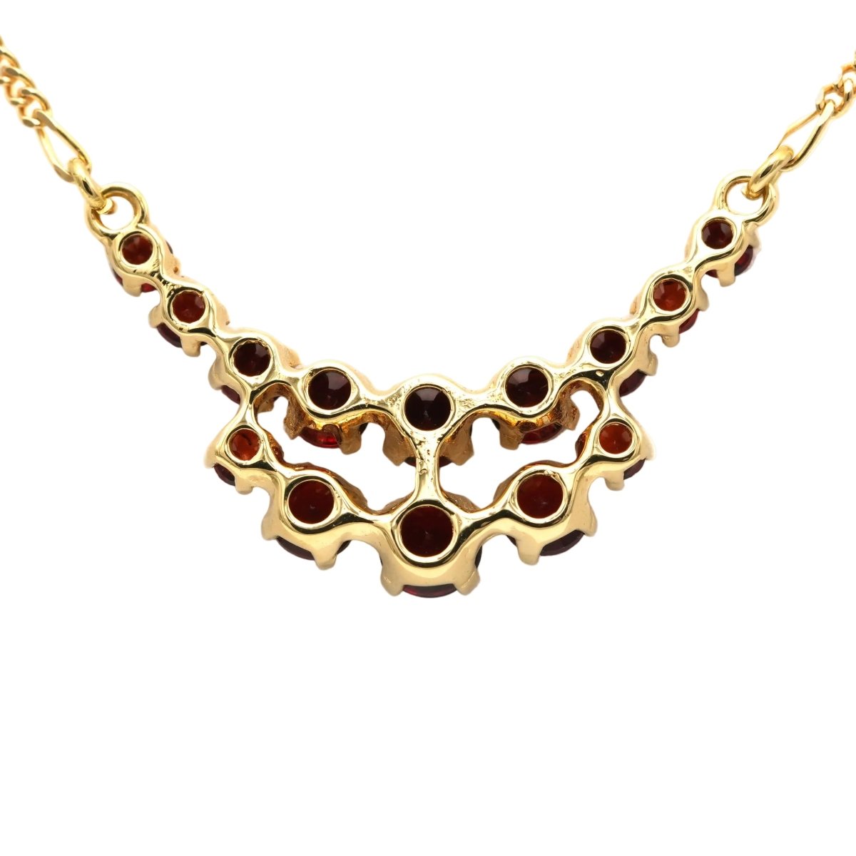 Collier Pendentif en or jaune et grenats - Castafiore