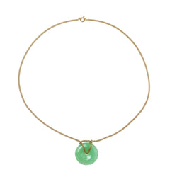 Collier Pendentif en or jaune et jade - Castafiore