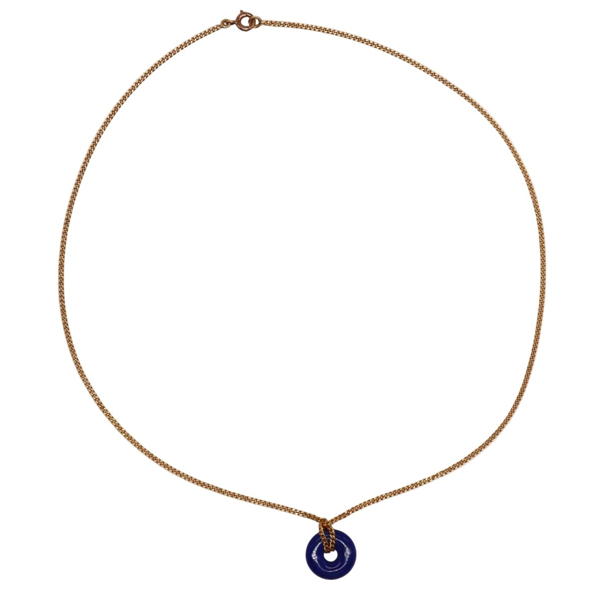 Collier Pendentif en or jaune et lapis - lazuli - Castafiore