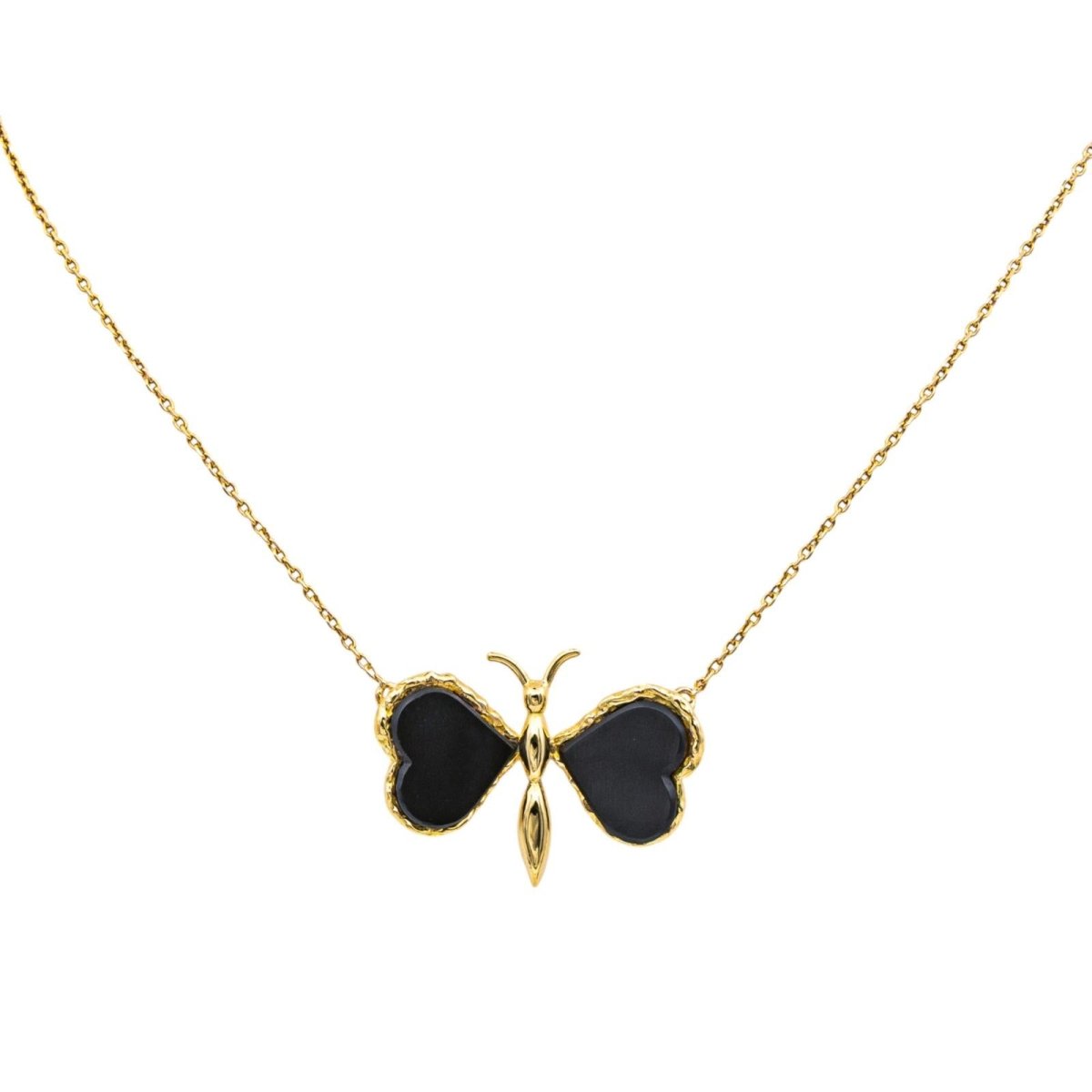 Collier Pendentif en or jaune et onyx - Castafiore