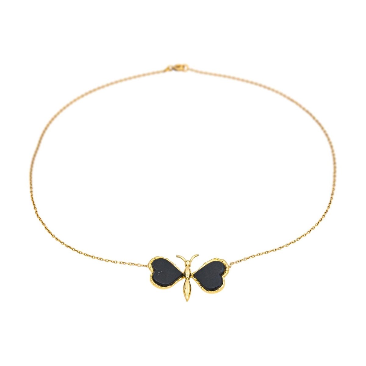 Collier Pendentif en or jaune et onyx - Castafiore